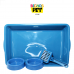 Kit Bandeja Sanitaria para Gatos (4 Pecas) 2D Pet Azul