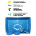 Kit Bandeja Sanitaria para Gatos (4 Pecas) 2D Pet Azul