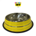 COMEDOURO ACO INOX PEQUENO 15 CM AMARELO