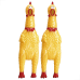 KIT 2 UN Brinq p/ Pets Frango Borracha Mordedor Sonoro 16 cm