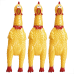 KIT 3 UN Brinq p/ Pets Frango Borracha Mordedor Sonoro 40cm