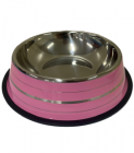 COMEDOURO ACO INOX MEDIO 18 CM ROSA