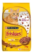 Alimento Friskies Megamix Castrados Para Gato Adulto Sabor Carne Em Sacola De 3kg