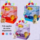 Gaiola Tubo Super Luxo 3 Andares Lilás Hamster Completa Cor Violeta